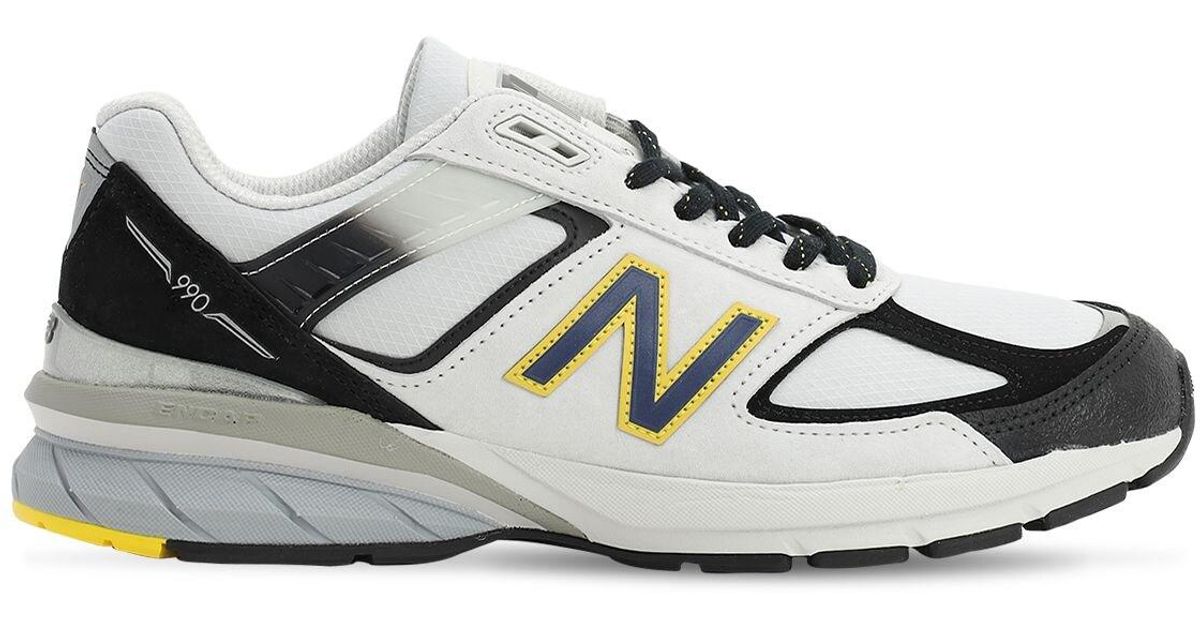 New Balance Leather 990 V5 Sneakers in Grey (Gray) for Men - Save 16% ...