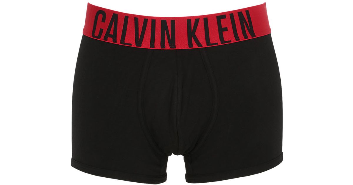 Calvin Klein Power Red Cotton Jersey Boxer Briefs in Black for Men | Lyst