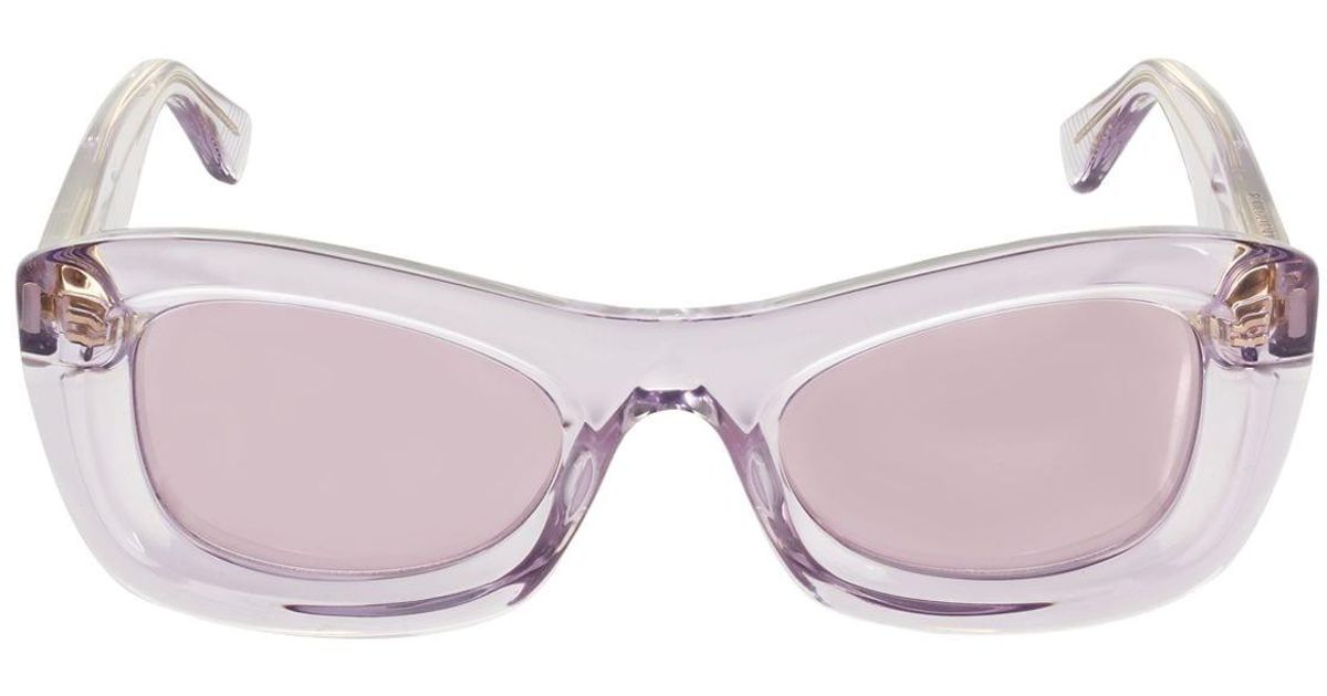 Bottega Veneta Bv1088s Bolded Acetate Sunglasses in Violet (Purple 