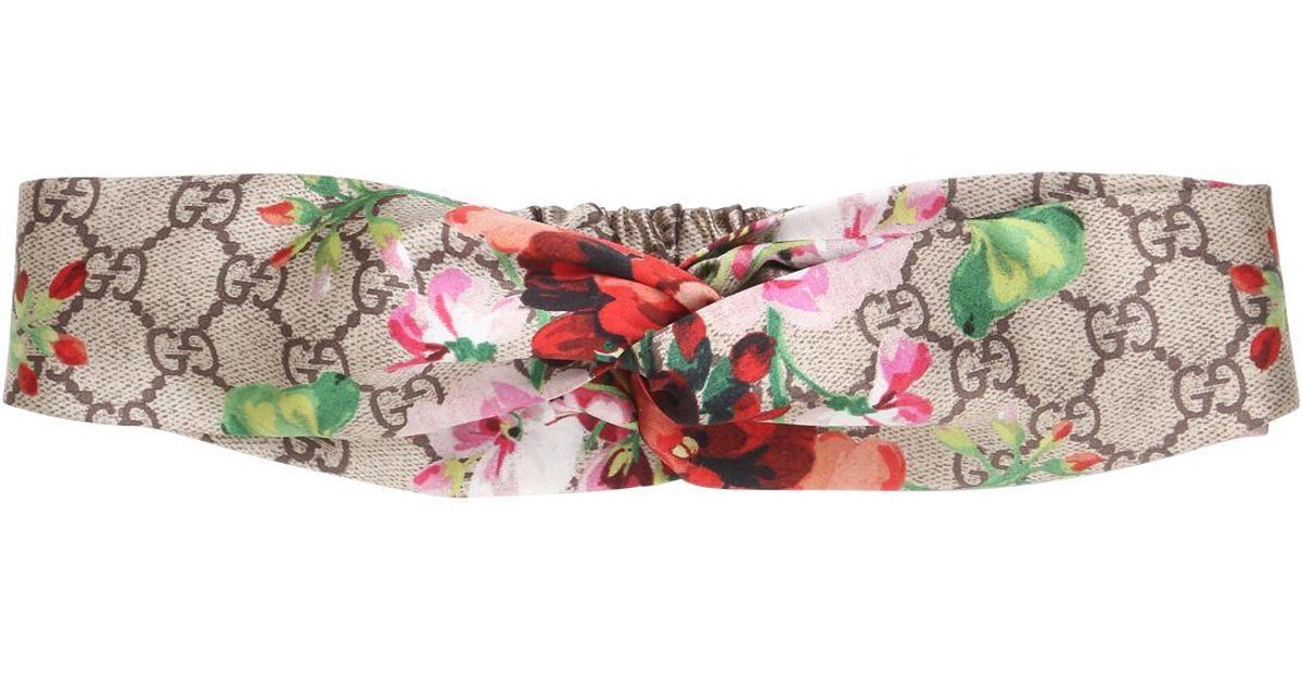 gucci blooms print headband
