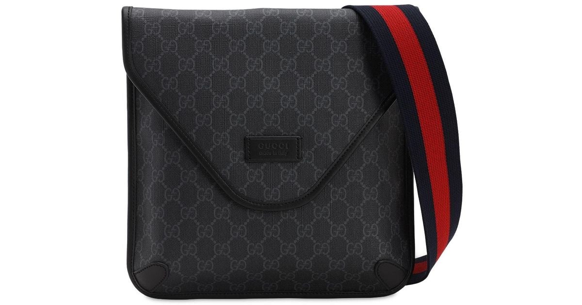 Gucci Gg Supreme Crossbody Bag in Black for Men Lyst