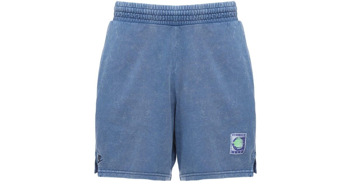 Nike Wash Re-issue Cotton Knit Sweat Shorts in Blue for Men | Lyst