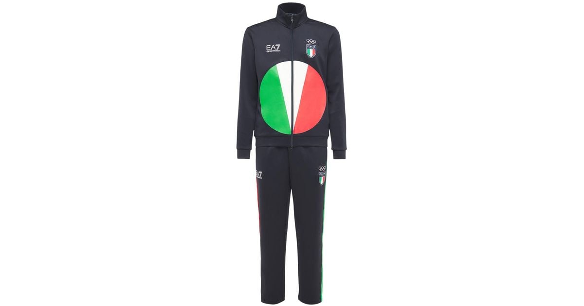 EA7 Men's Blue Italia Olympic Team Tracksuit