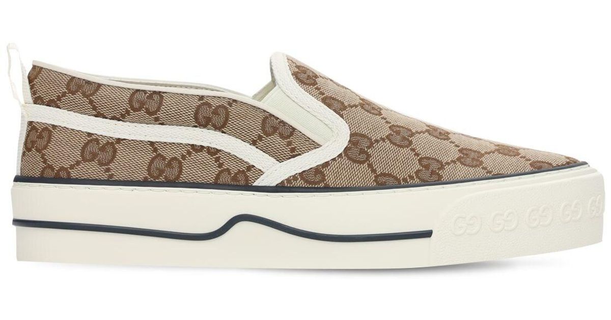 Gucci ' Tennis 1977' Slipon Sneakers in Natural Lyst UK