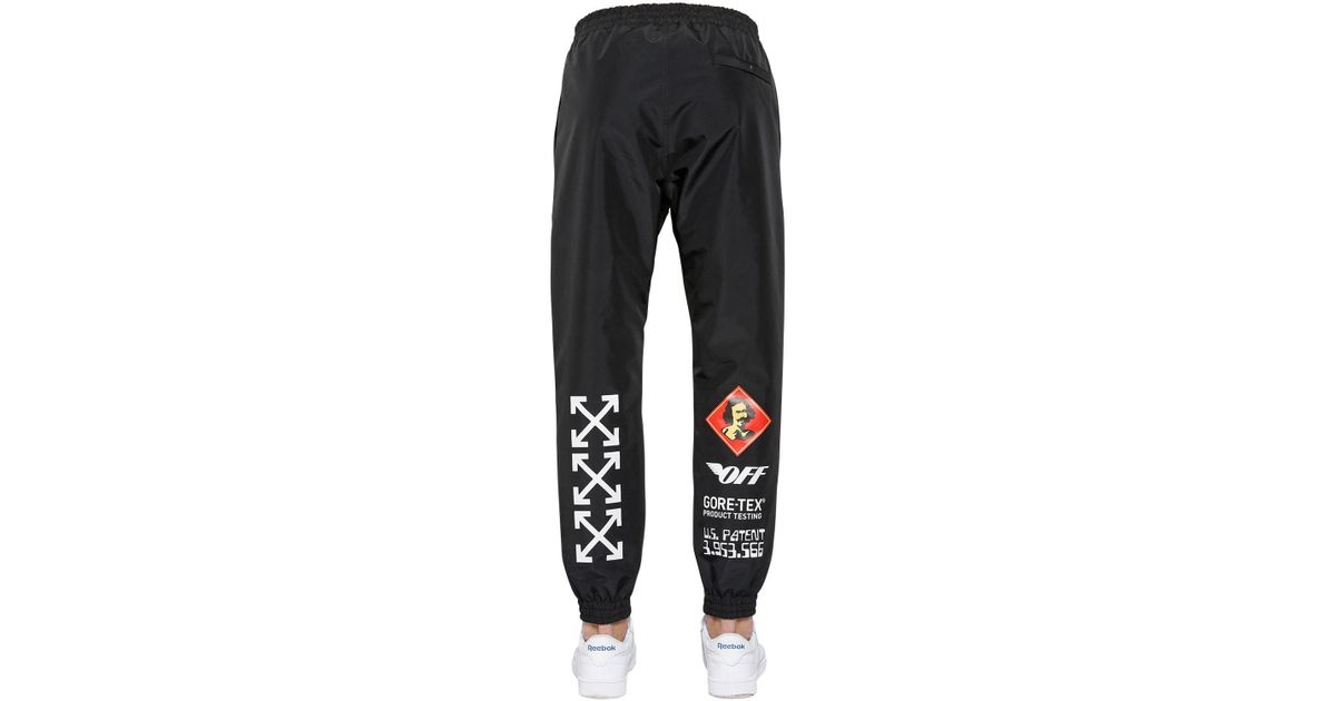 Off-White c/o Virgil Abloh Product Testing Gore-tex Track Pants in Black  for Men | Lyst