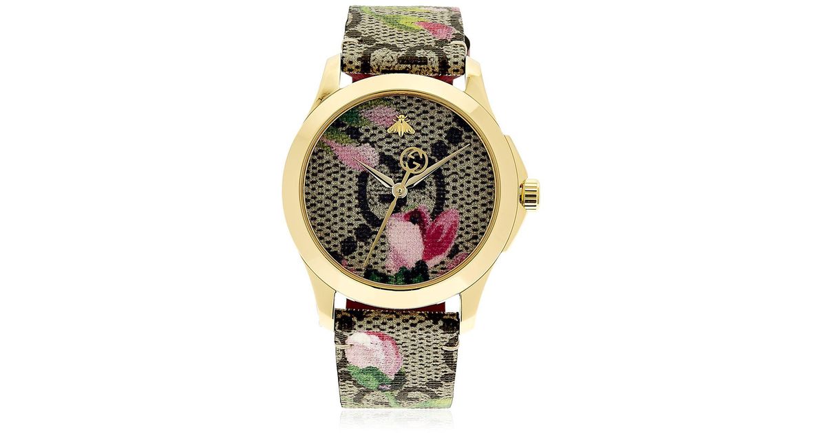 Gucci Ya1264038 G-timeless Stainless Steel And Textile Watch in 