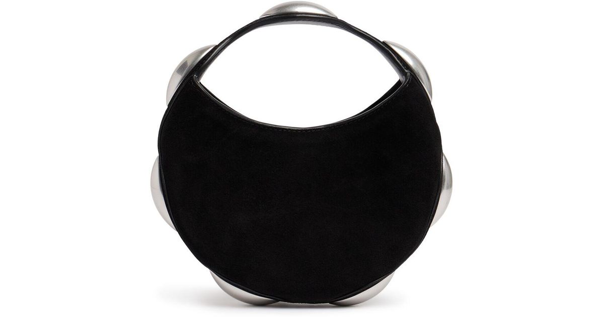 Alexander Wang ☆ブラックDome Circular トップハンドル バッグ Alexander Wang Dome Circular Suede Top Handle Bag in Black