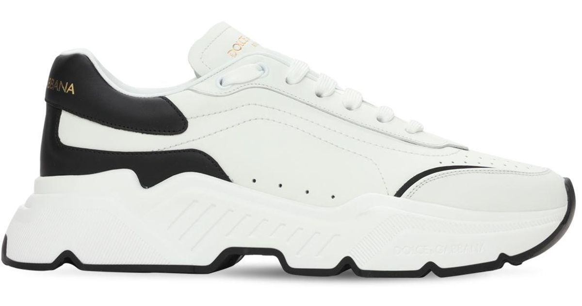 daymaster mixed leather runner sneakers