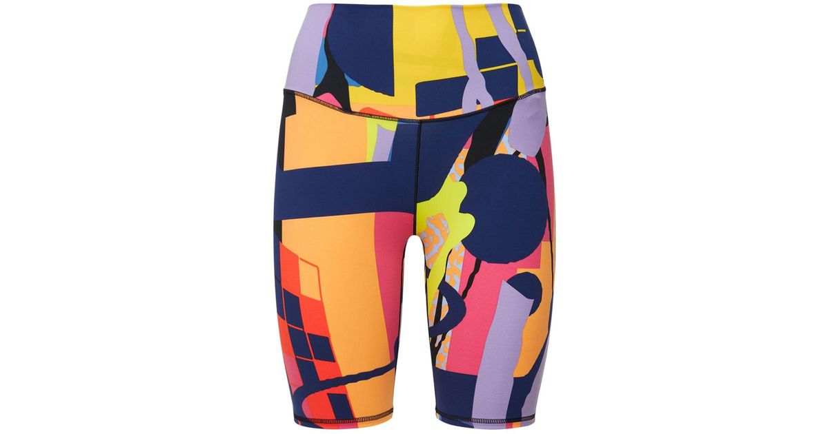 orange adidas biker shorts