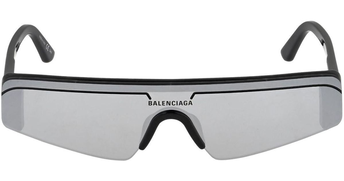 Balenciaga Ski Rectangle 0003s Acetate Sunglasses in Black