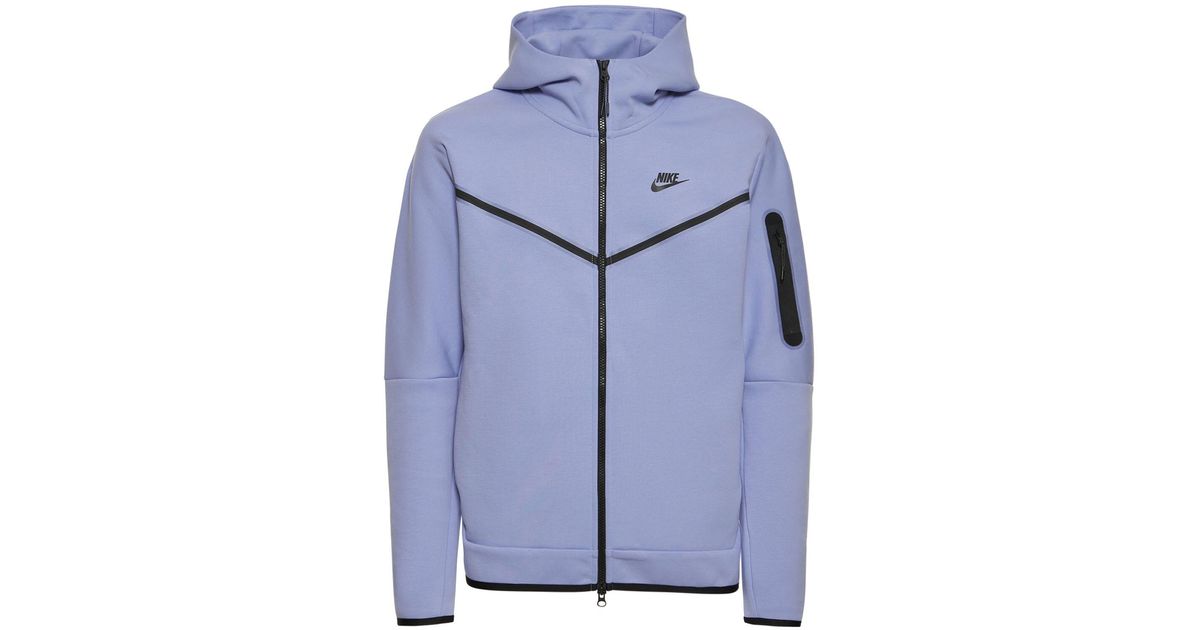 Nike Sportswear Tech Fleece Zip Hoodie in Blue for Men | Lyst UK