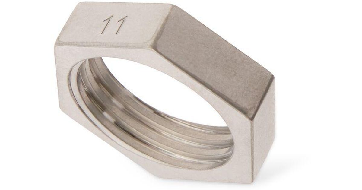 Maison Margiela 6Mm Bolt & Nut Reference Ring in White for