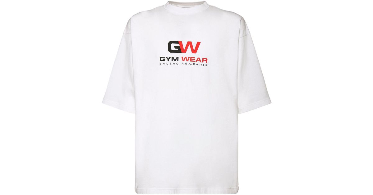 Balenciaga Cotton Gym Wear Large Fit T 