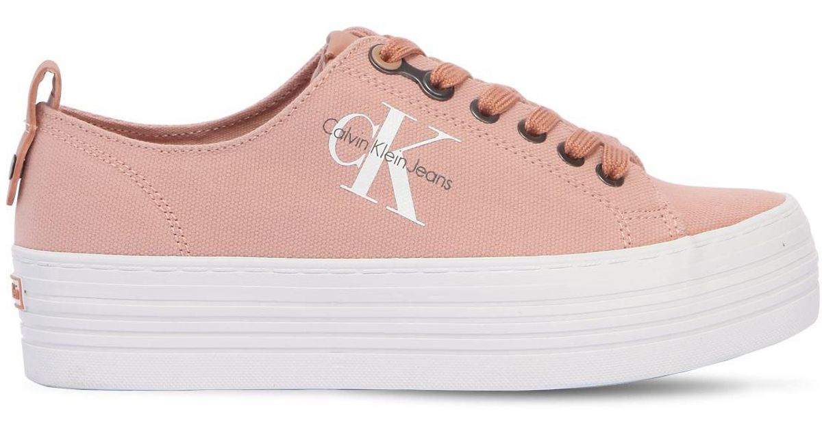 pink calvin klein sneakers