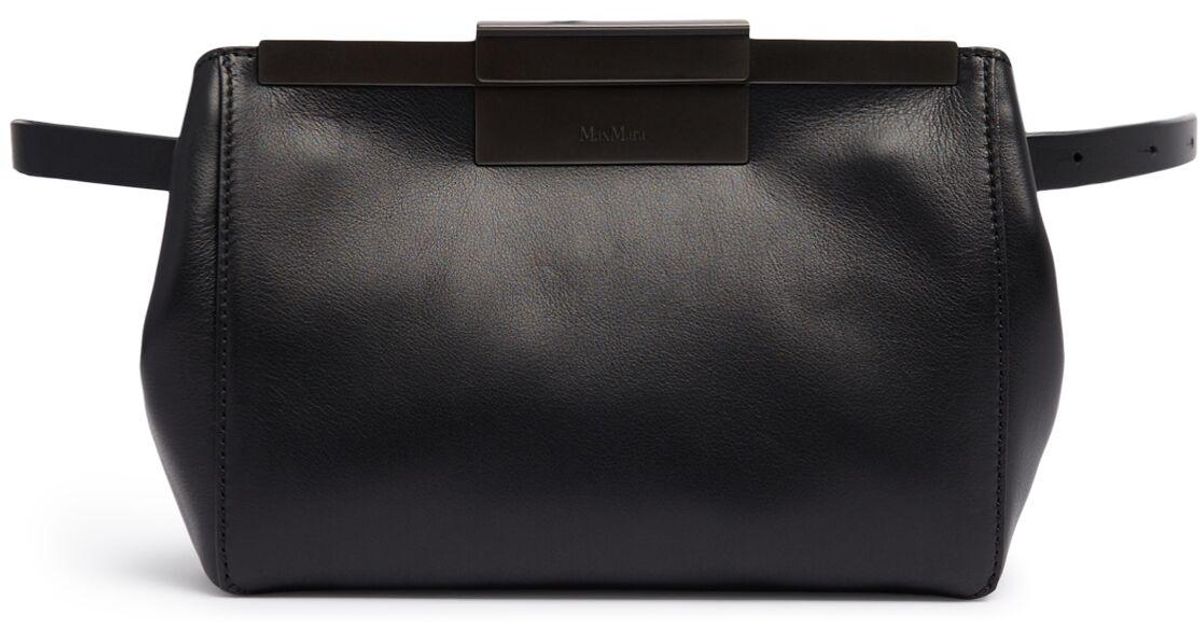 Max Mara Clasp レザーベルトバッグ ブラック | Lyst