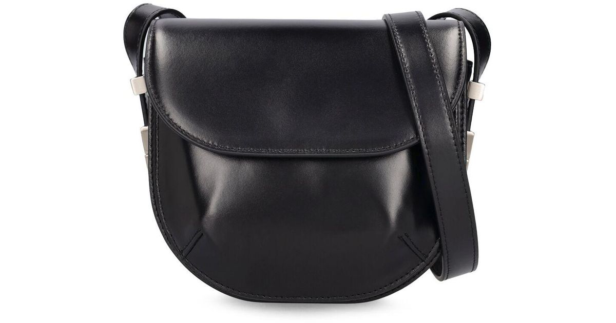 OSOI Cubby コーテッドレザーショルダーバッグ ブラック | Lyst