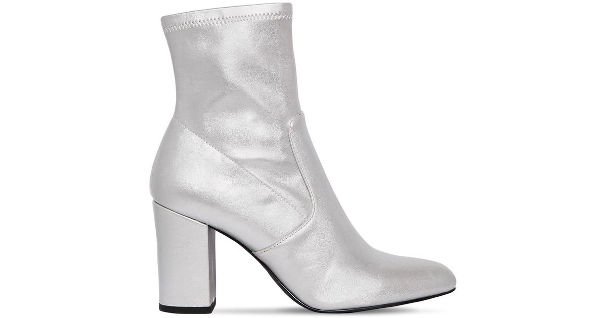 Steve Madden Actual Ankle Boots in Silver (Metallic) - Lyst