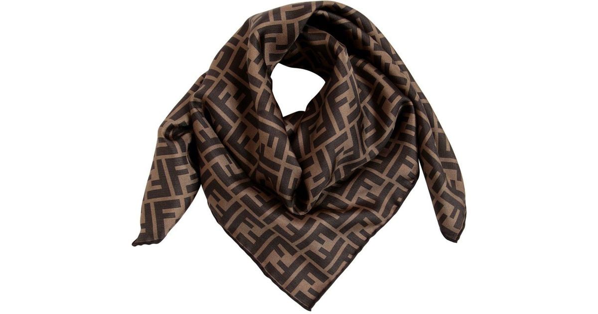 fendi foulard silk scarf