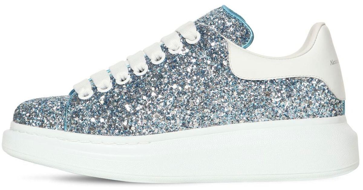 Sneakers In Pelle Glitter 45MmAlexander McQueen in Pelle scamosciata di  colore Blu | Lyst