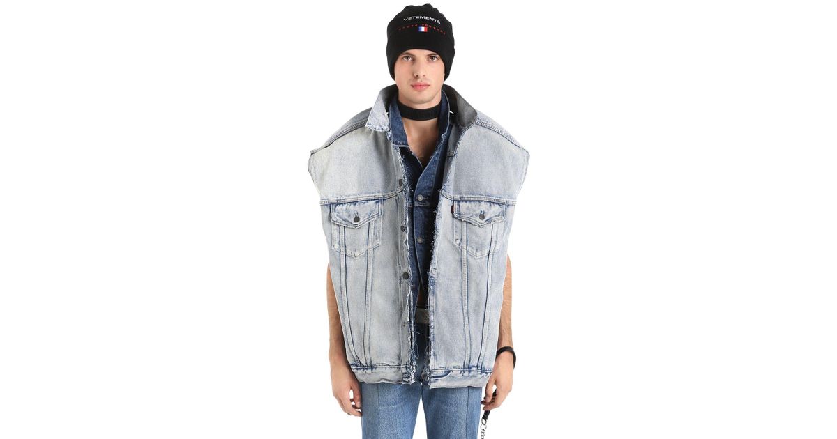 levis denim vest mens