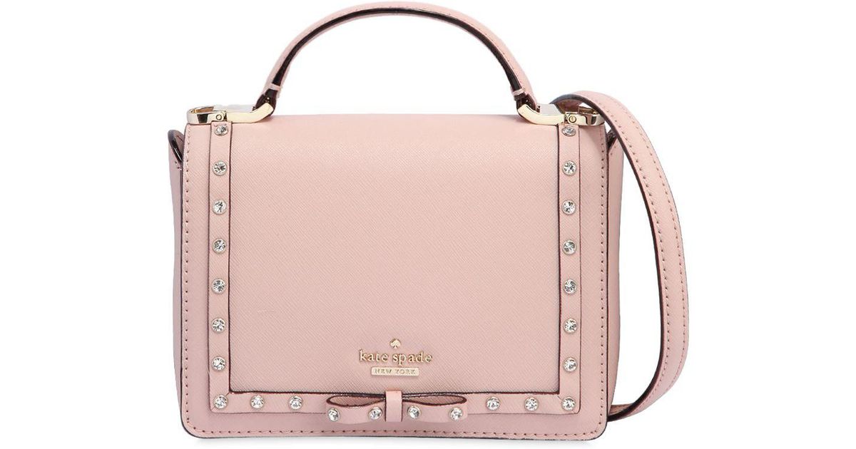 Kate Spade Mini Janine Saffiano Shoulder Bag In Pink Lyst
