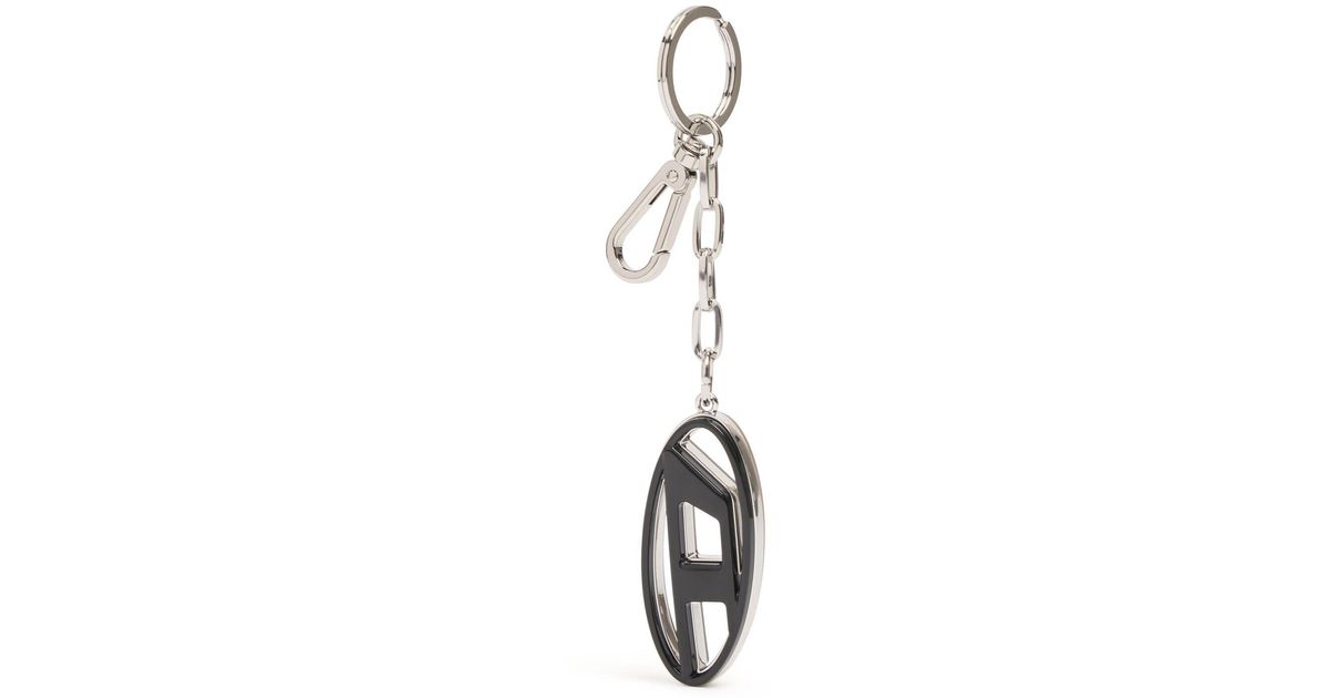 DIESEL Cage-d Logo Keyring in Metallic for Men | Lyst