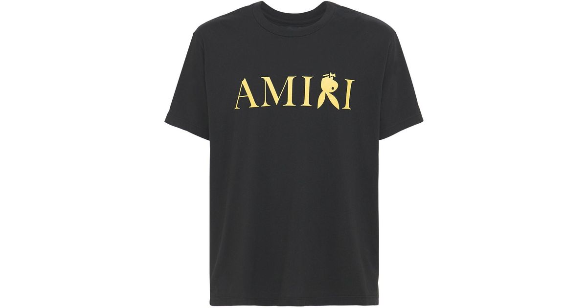 Amiri Reverse Playboy Logo Jersey T-shirt in Black for Men | Lyst