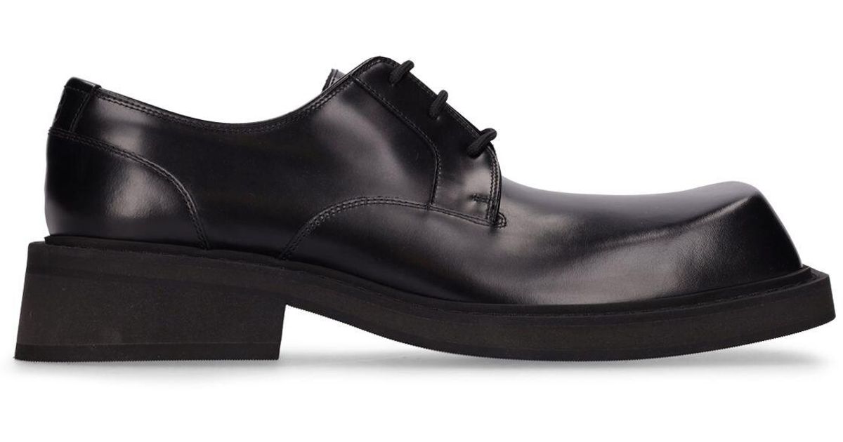 Balenciaga Inspector Derby L Leather Shoes in Black for Men | Lyst UK