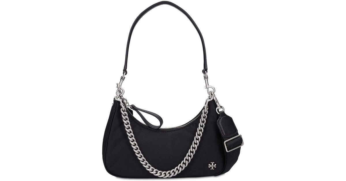 Tory Burch Synthetic Small Mercer Nylon Shoulder Bag in Black | Lyst ...