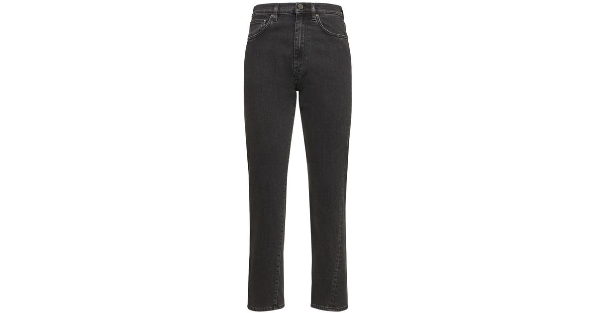 Totême Twisted Seam Full Length Denim Jeans in Grey | Lyst UK
