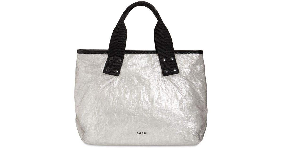 Sacai Medium Dyneema Tote Bag in White for Men | Lyst Sacai Medium Dyneema Tote Bag in White for Men | Lyst