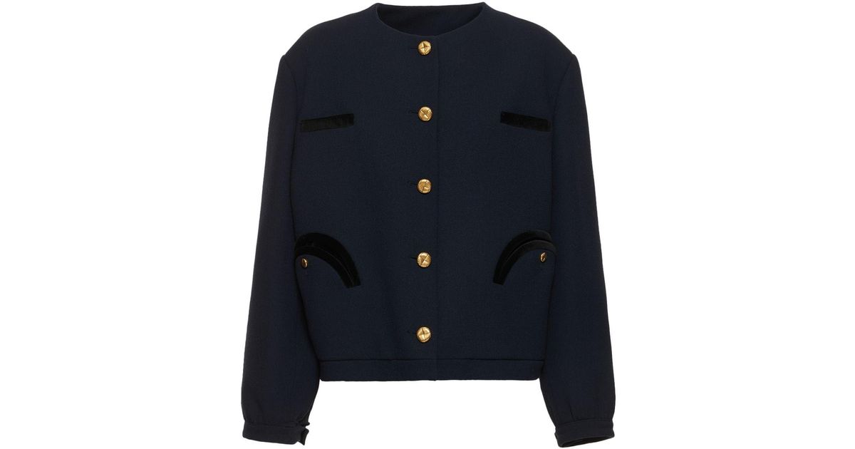 Blazé Milano Resolute Gliss Wool Jacket in Blue | Lyst
