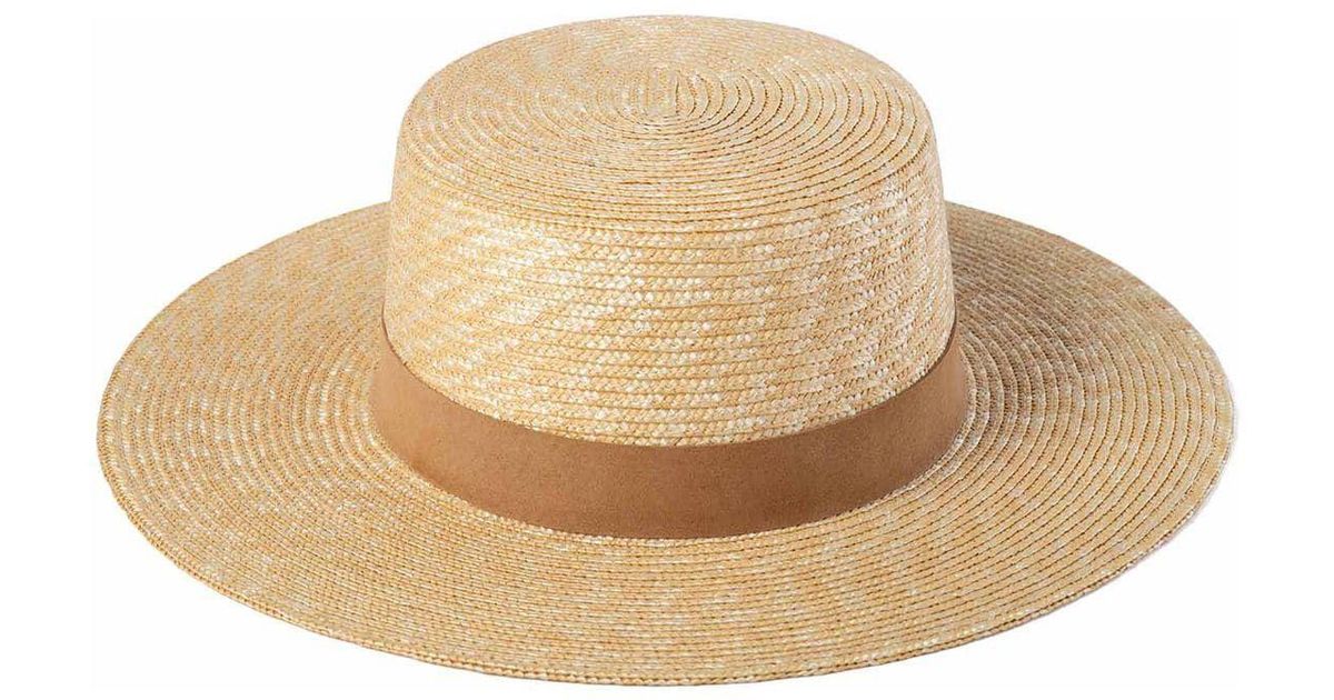 Lack of Color The Spencer Boater Straw & Suede Hat in Natural Lyst