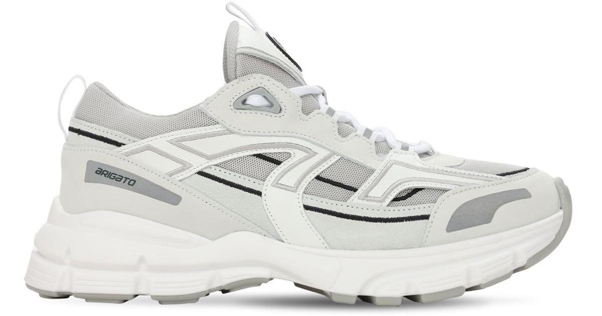 axel arigato white and grey marathon r trail sneakers
