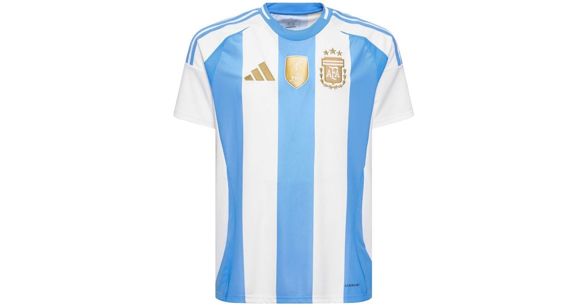 Adidas Originals Adidas Soccer Argentina 2024 Home Jersey In Blue For adidas-originals-adidas-soccer-argentina-2024-home-jersey-in-blue-for