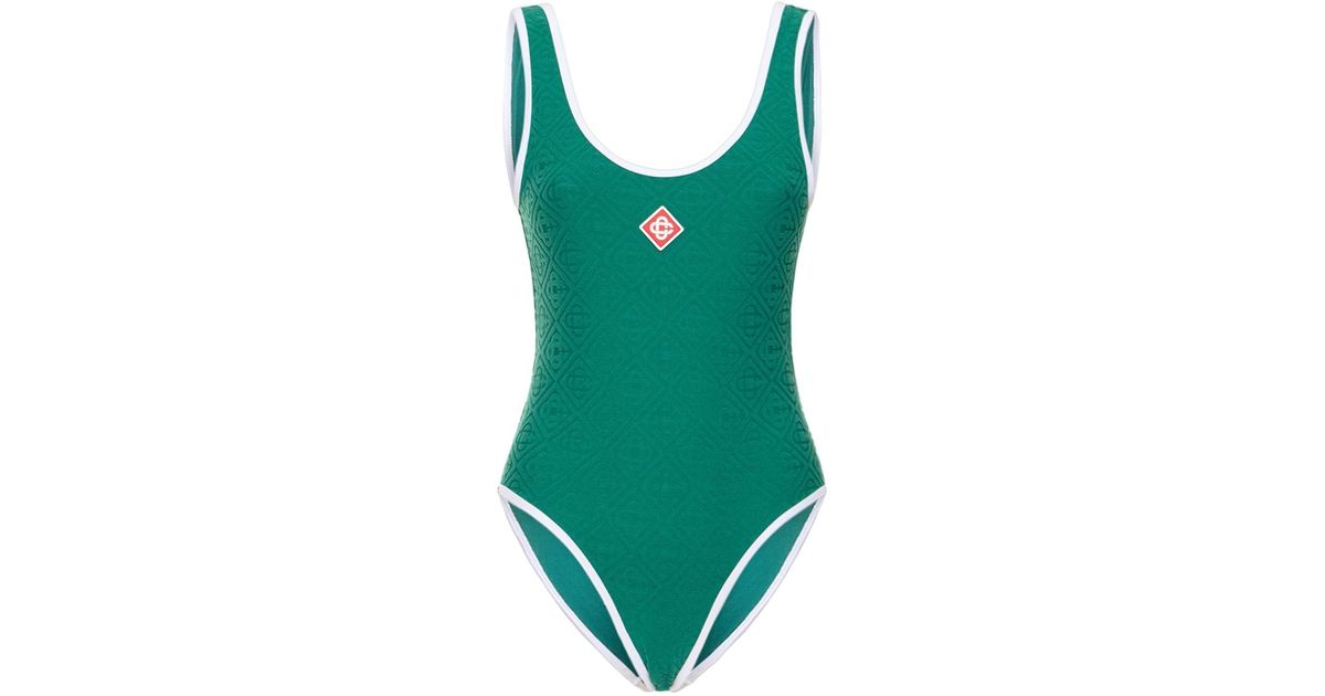 Hamptons Terry Check One Piece Tank Swimsuit main image 1