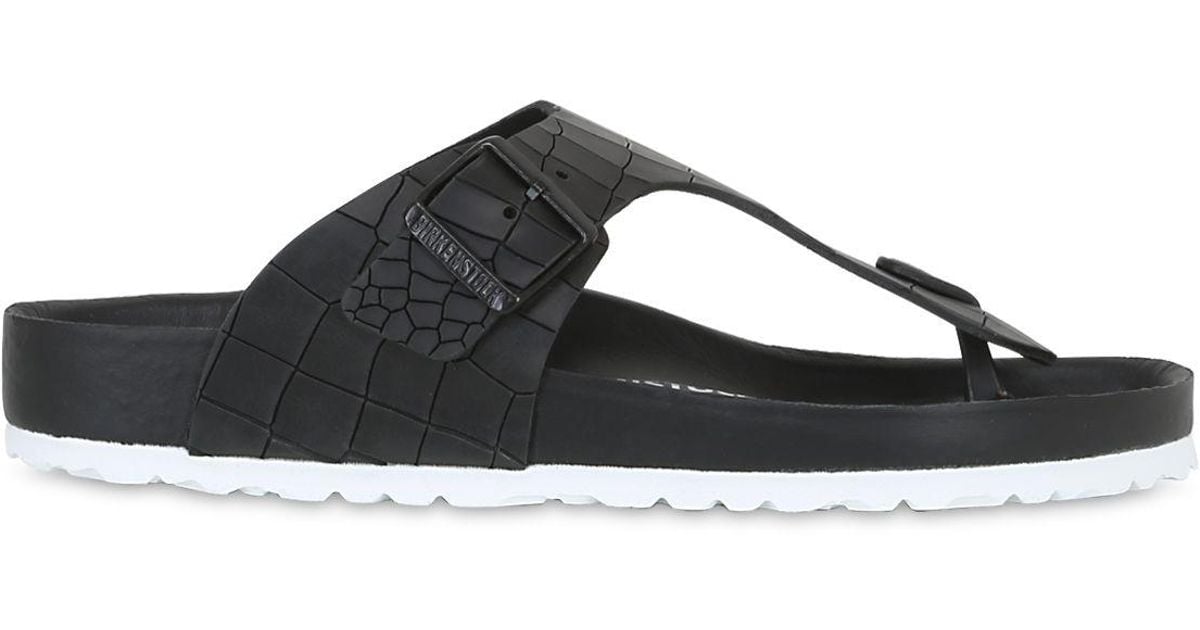 birkenstock arizona croco black