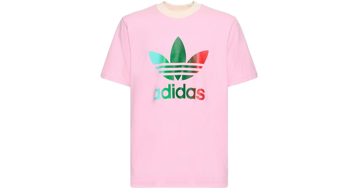 adidas Originals Trefoil Logo T-shirt in Pink for Men | Lyst