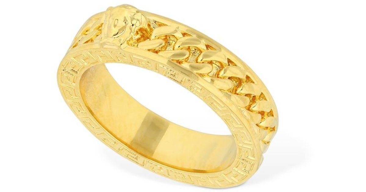Versace Medusa Chained Ring in Gold 