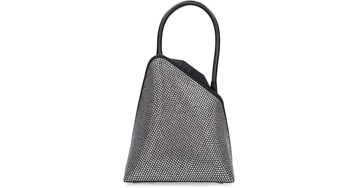 The Attico Sunset Crystals Top Handle Bag in Gray | Lyst