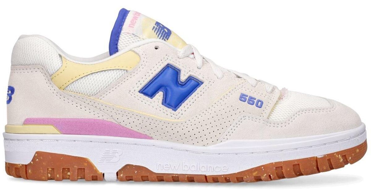 New Balance 550 Sneakers In Beige Suede in White Lyst UK