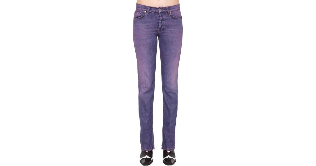 ganni purple jeans