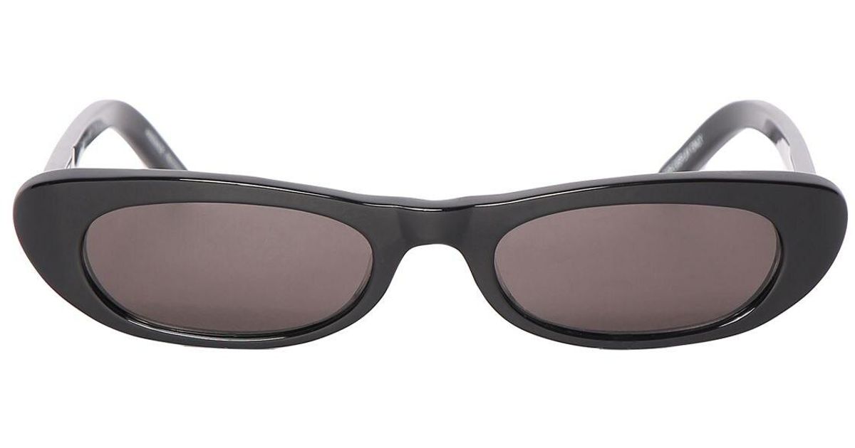 Saint Laurent Sl 557 Shade Acetate Sunglasses in Black (Gray) | Lyst
