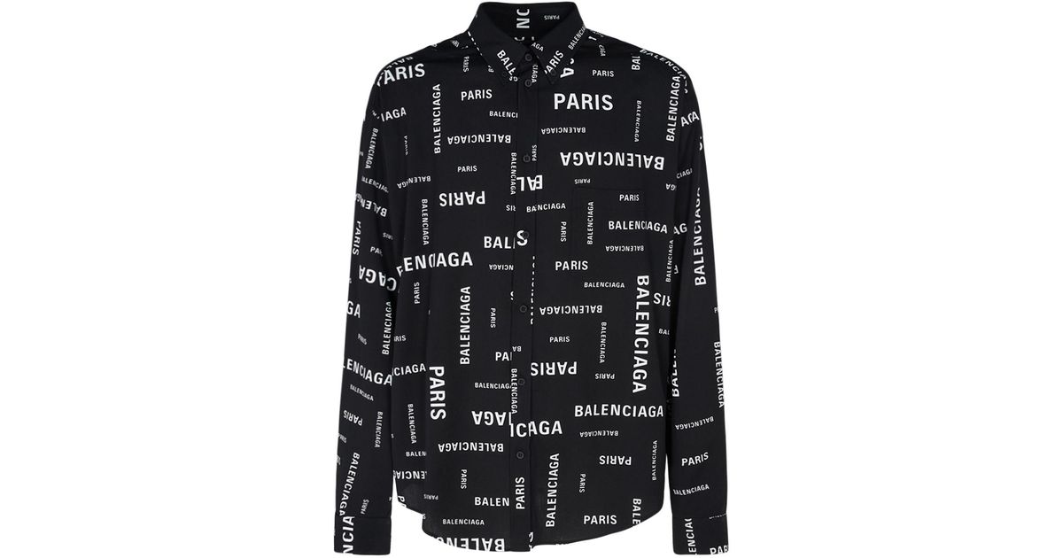Paris Allover Viscose Poplin Shirt