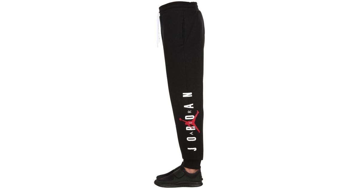 Nike Air Jordan Cotton Sweatpants in Black for Men | Lyst