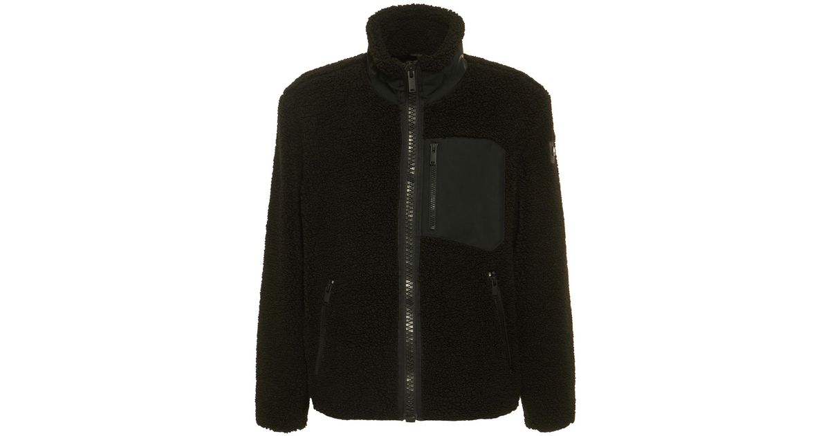 Moose Knuckles Synthetic Saglek Faux Sherpa Zip-up Jacket in Black for ...