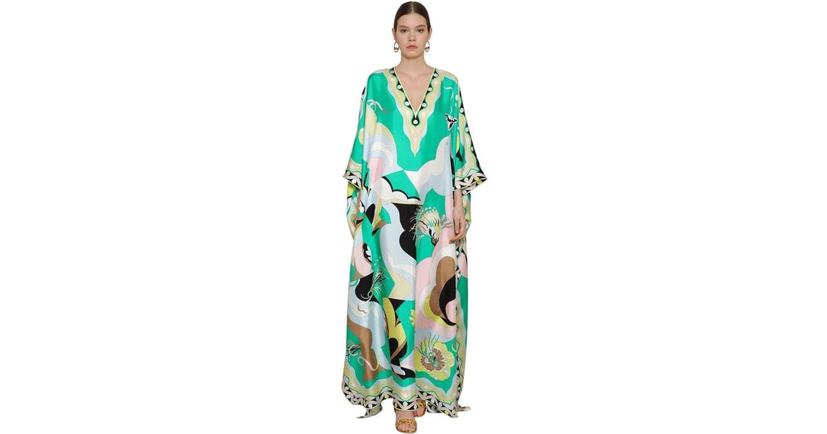 Knee length dresses Emilio Pucci - onde print kaftan dress - 3URL113U797016