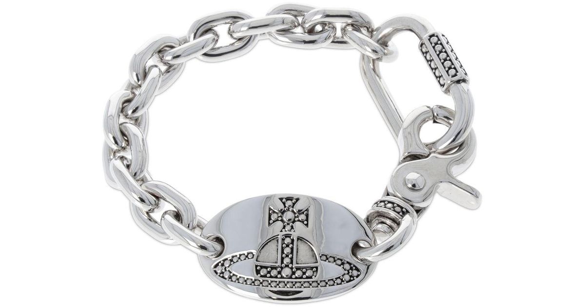 Vivienne Westwood Man Vitalija Chain Bracelet in Silver (Metallic) for