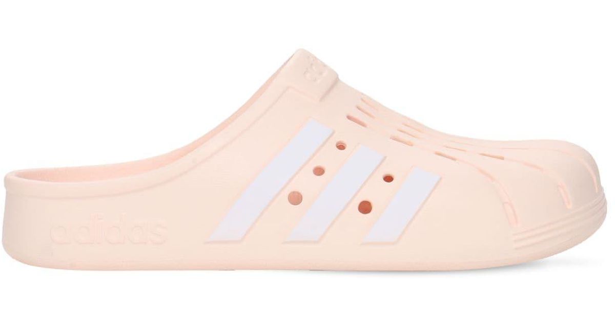 pink adidas clogs