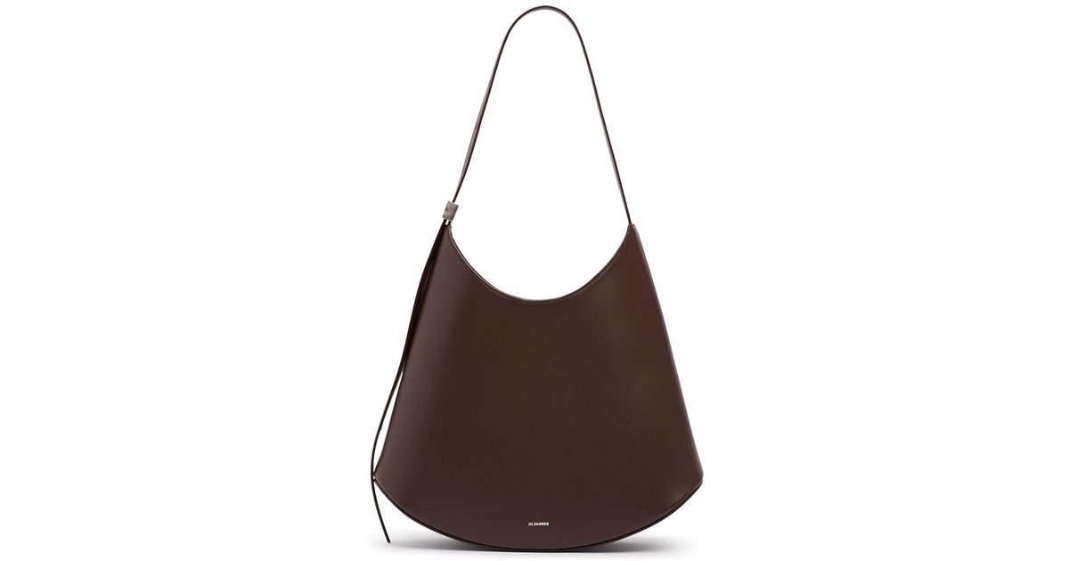 Jil Sander ミディアム Eldorado スムースレザーバッグ Jil Sander ミディアム Eldorado スムースレザーバッグ ブラウン